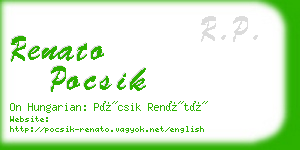 renato pocsik business card